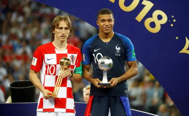 Modric, Balón de Oro del torneo; Mbappé, mejor joven