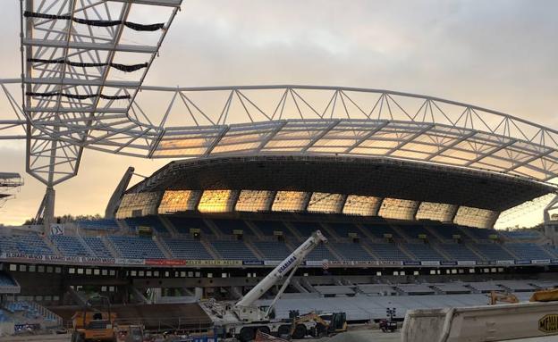 Así verán Anoeta los jugadores al saltar al campo