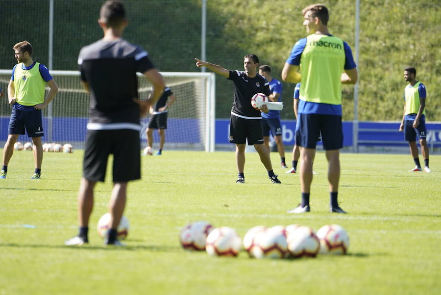 La Real Sociedad se entrena antes de su gira germana