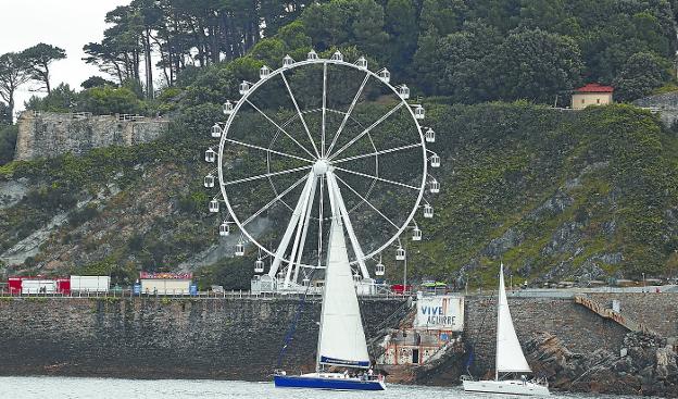 La bahía de La Concha vista desde el cielo