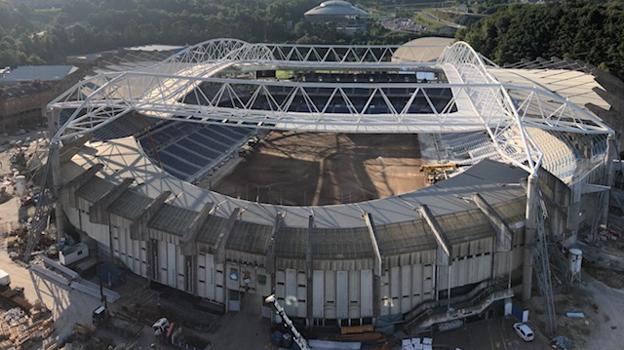 LaLiga supervisa este lunes el avance de las obras del estadio de Anoeta