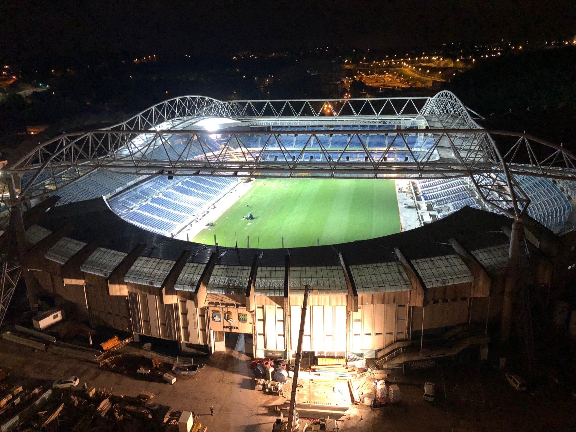 Estado de las obras de Anoeta este miércoles