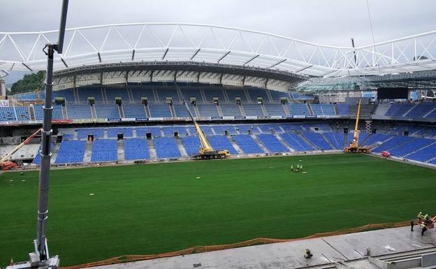 Anoeta ya es verde y azul