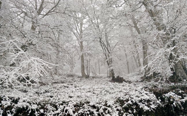 La nieve ya asoma en las cumbres de Gipuzkoa
