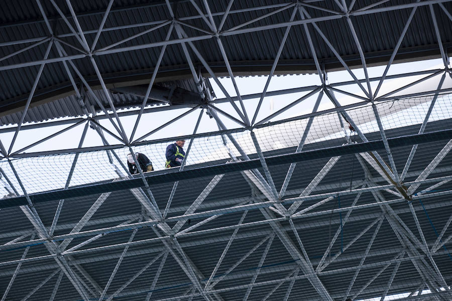 Avanzan las obras en el estadio de Anoeta