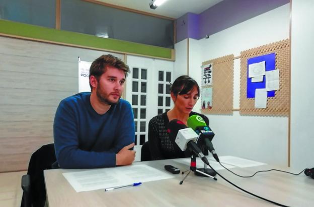 David Soto y Miren Etxebeste, ayer en Gure Morada./