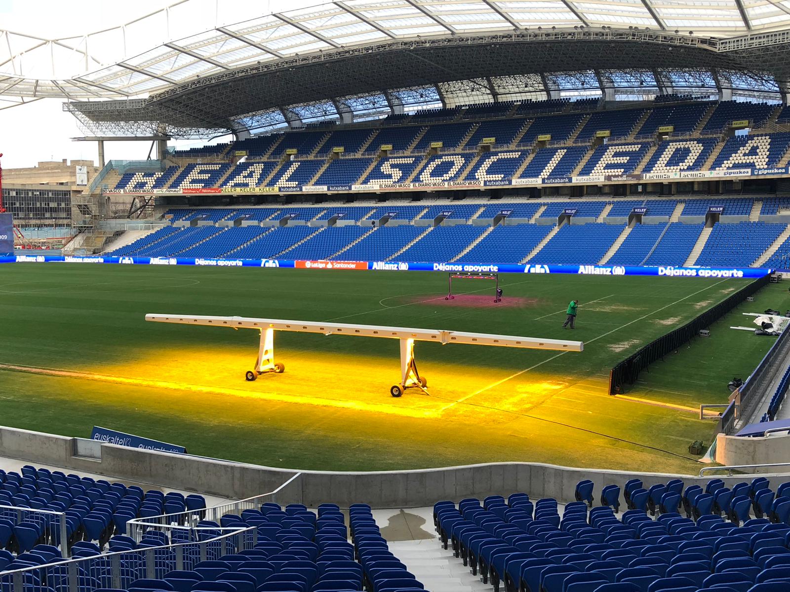 Los calefactores para el césped de Anoeta