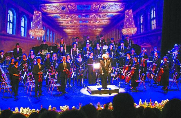 La Orquesta Luis Mariano, en el Concierto de Año Nuevo celebrado para recibir a 2018./F. DE LA HERA