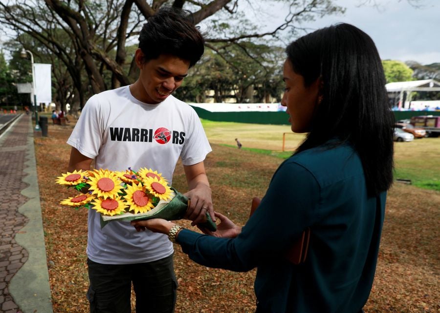 Flores de papel por San Valentín