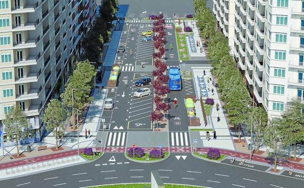 El Ayuntamiento de San Sebastián trabaja en la futura reforma peatonal de Gregorio Ordoñez y Felipe IV