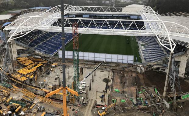 El aparcamiento de la tribuna Norte coge forma