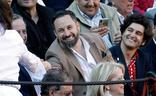 Santiago Abascal, en la feria de Valencia junto a Morante de la Puebla./Efe