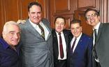 Martin Scorsese (izq.), con parte del reparto de 'The Irishman'./
