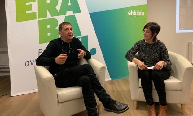 Otegi busca asentar el «campamento base» en Gipuzkoa el 28-A para ganar las forales