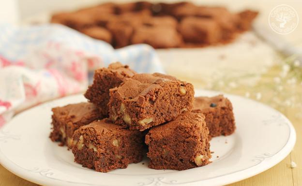 Brownies de chocolate con nueces