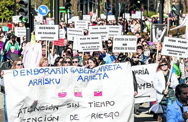 Los sindicatos convocarán nuevos paros si Osakidetza «no refuerza» Atención Primaria