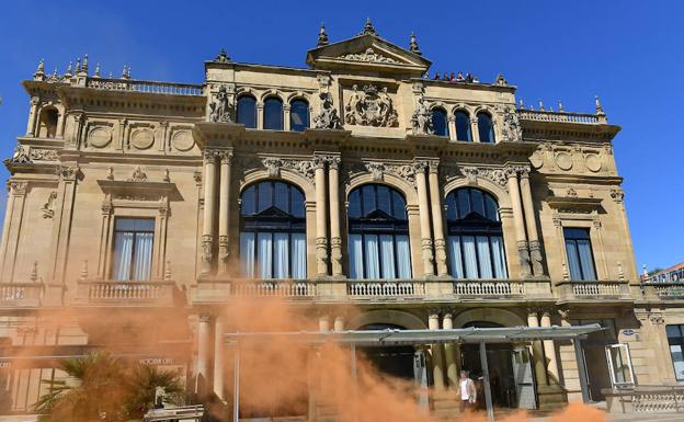 Simulacro de incendio en el teatro Victoria Eugenia de Donostia
