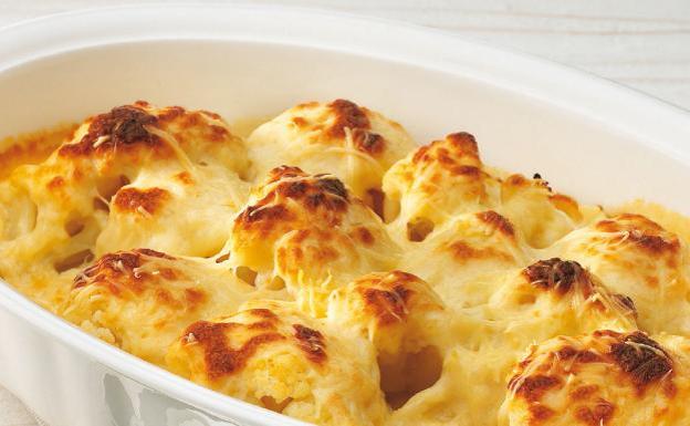 Receta de coliflor gratinada acompañada de su crema de Martín Berasategui
