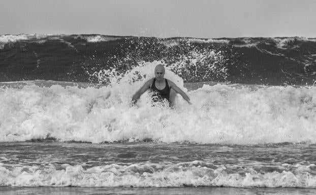 Los bañistas de La Concha, en Vitoria