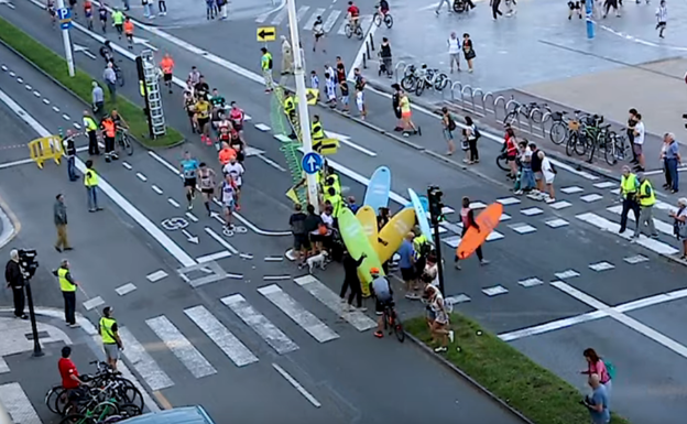 La Behobia - San Sebastián habilitará cinco puntos de paso para facilitar el acceso a algunos colegios electorales