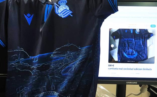 El éxito de la camiseta de la Real Sociedad provoca reventas en internet