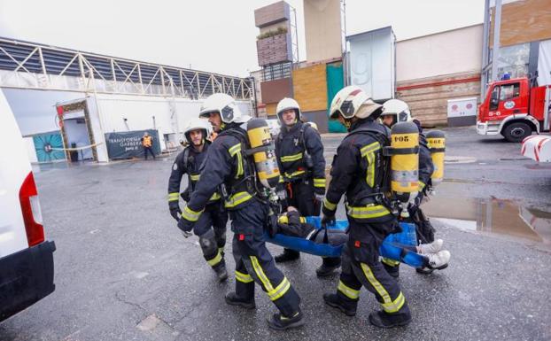 Simulacro con fuego real en Garbera - Diario Vasco