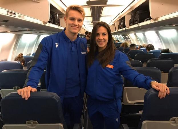 Los equipos masculino y femenino viajaron juntos ayer