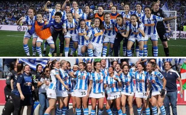 Tambor de Oro para los equipos femeninos de fútbol y hockey de la Real Sociedad