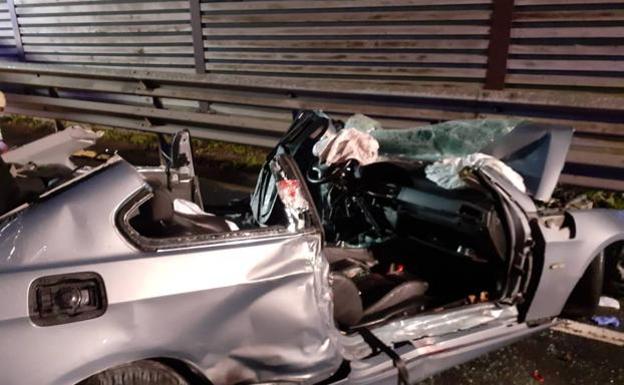 Un fallecido y dos heridos graves en un accidente en Amorebieta