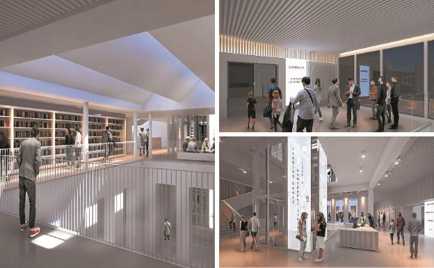 El futuro Koldo Mitxelena ampliará su zona de biblioteca y ganará espacio para uso público