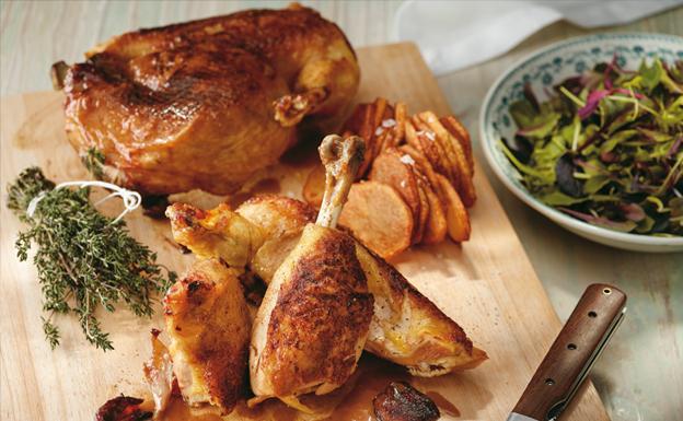 Receta de pollo asado de Martín Berasategui