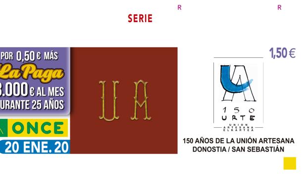 La ONCE dedicará su cupón del 20 de enero a la Unión Artesana