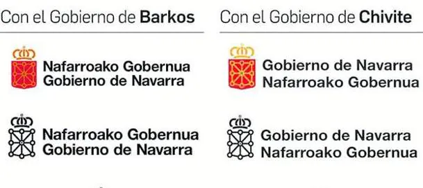 El Gobierno navarro cambia su logotipo para anteponer el castellano al euskera