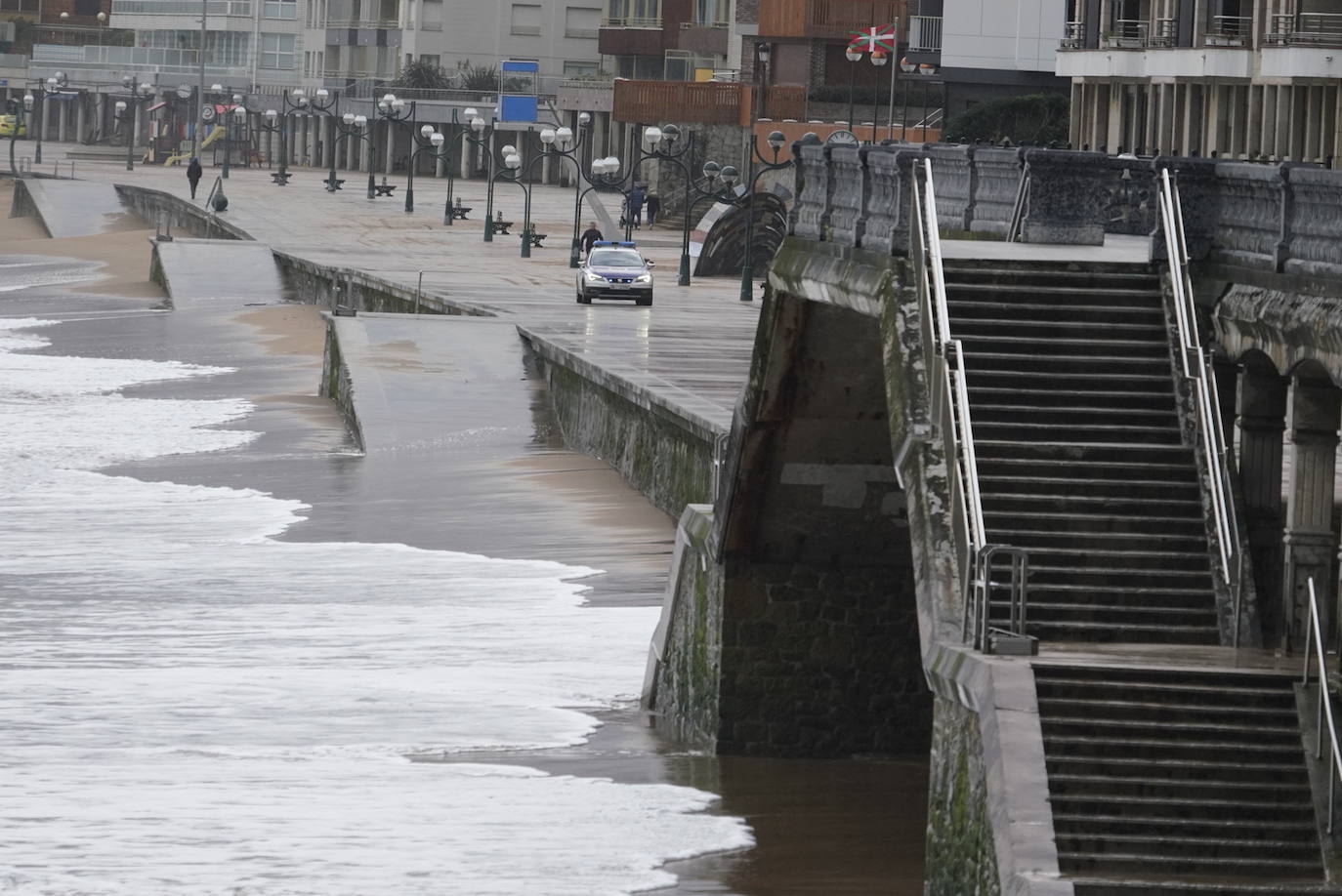 La borrasca Karine se deja sentir en Gipuzkoa