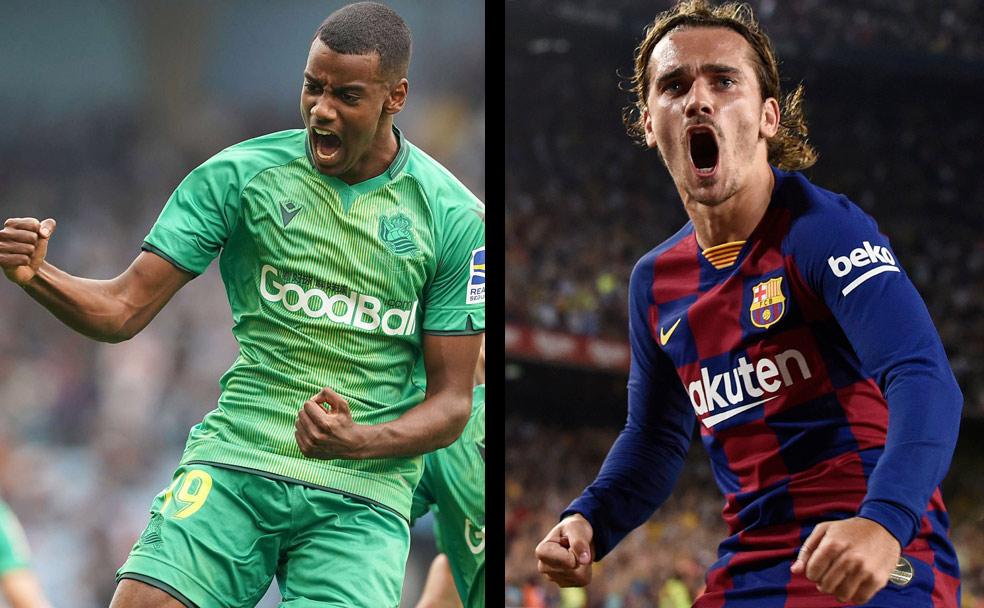 Alexander Isak vs Antoine Griezmann, duelo en el Camp Nou