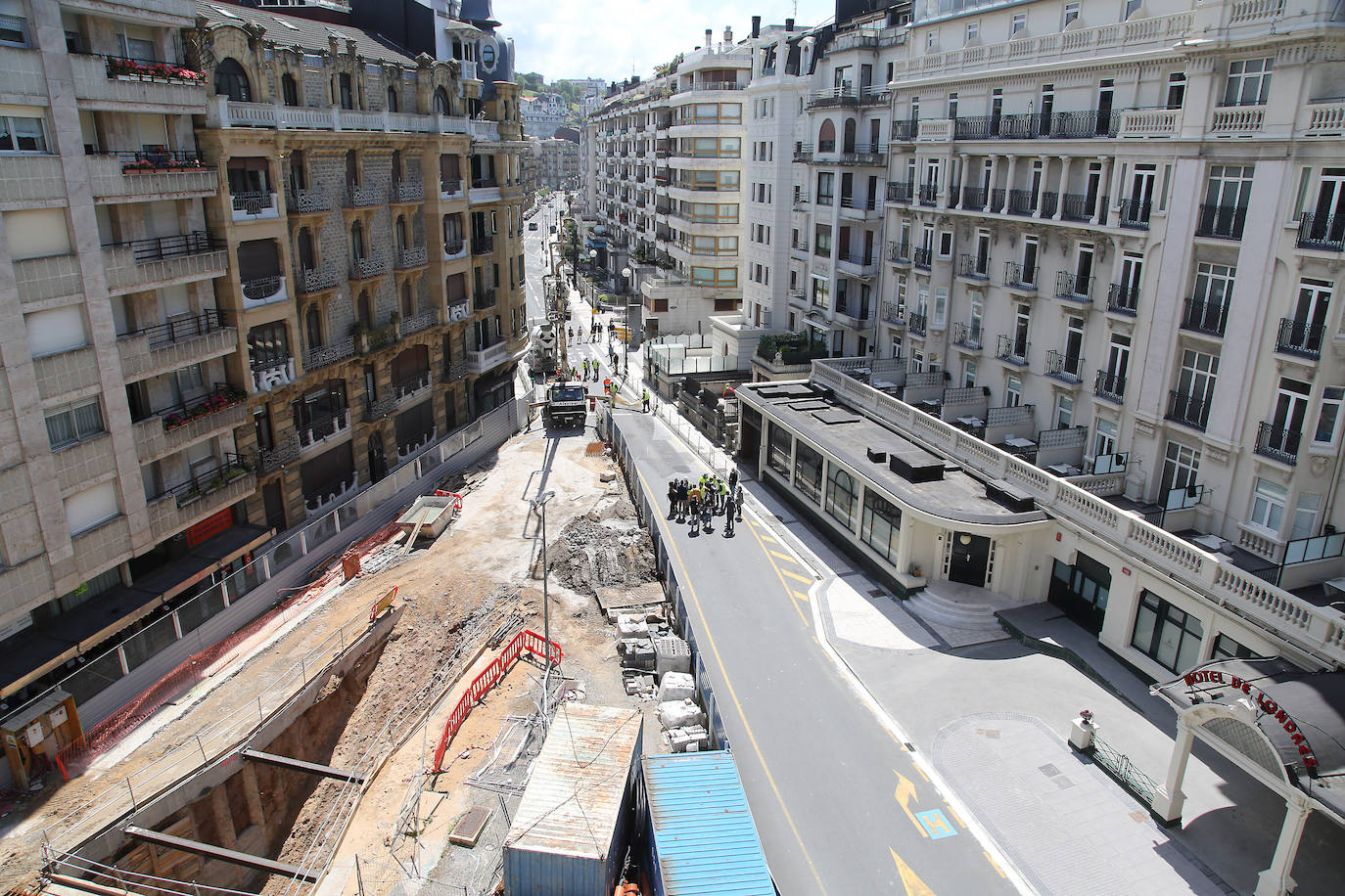 Desprendimiento de un sótano en Donostia