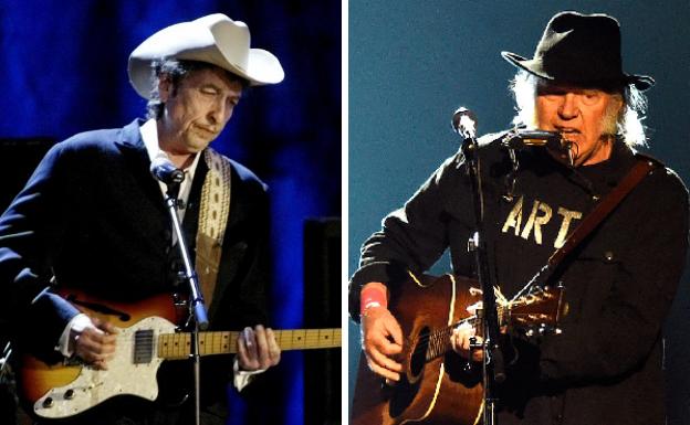 El cara a cara entre Bob Dylan y Neil Young