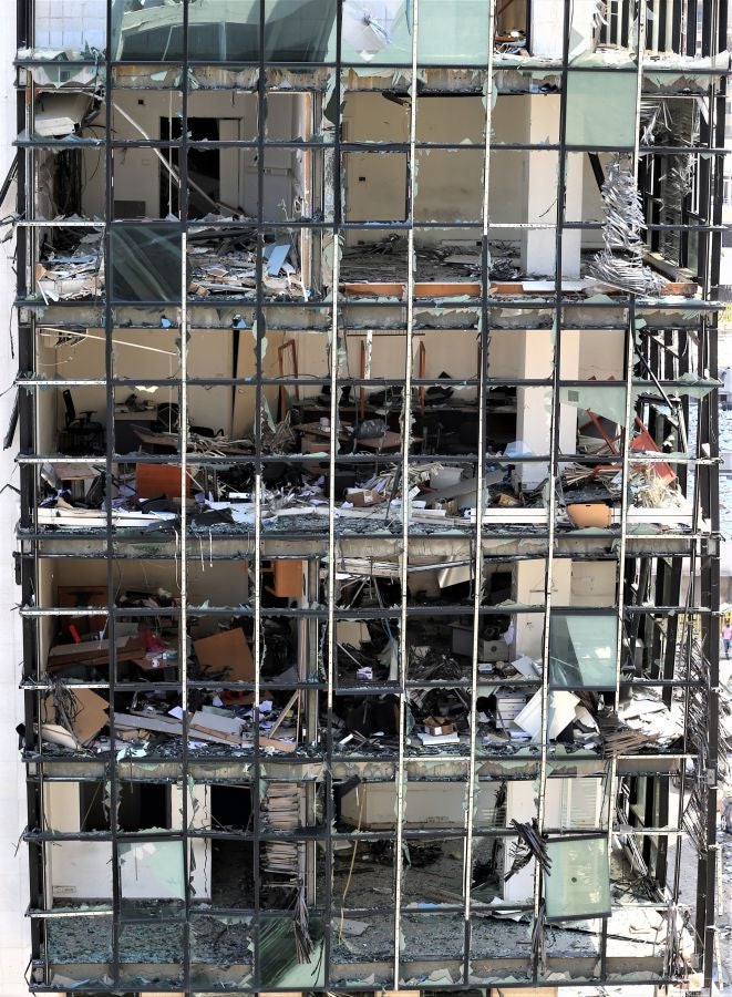 Imágenes del puerto de Beirut tras la explosión