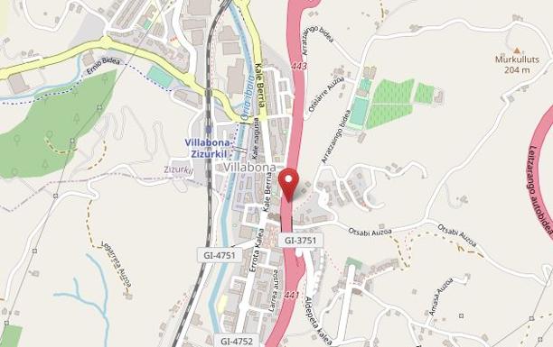 Herido un motorista tras una colisión con un turismo en la N-1 en Villabona