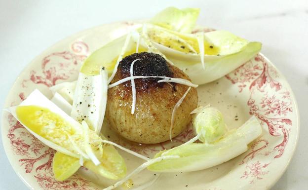 Receta de cebollas rellenas de David de Jorge