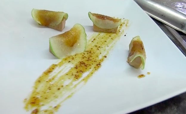 Receta de Foie con manzana caramelizada de Iñigo Lavado