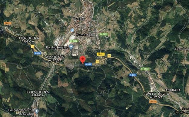 Un herido en un accidente de tráfico en la A-636 a su paso por Zumarraga