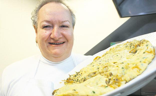 Receta de tortilla de bacalao de sidrería