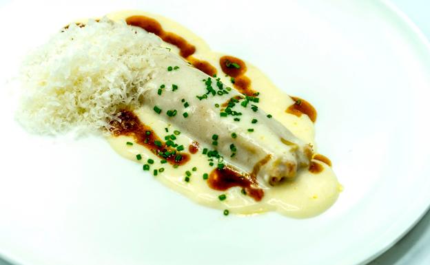 Receta de canelones de pollo Lumagorri con bechamel