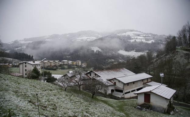 La nieve cubre de blanco el interior de Gipuzkoa