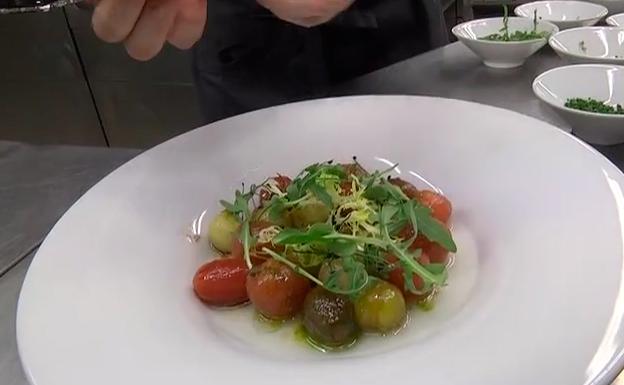 Receta de ensalada de tomates cherry de Mikel Gallo