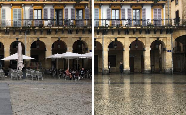 San Sebastián, antes y después de entrar en zona roja