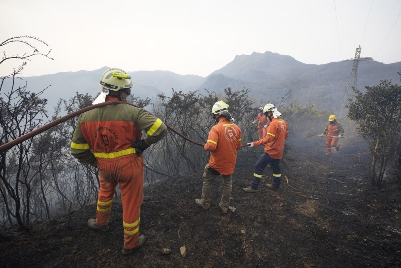 El incendio más grave en la última década en Gipuzkoa