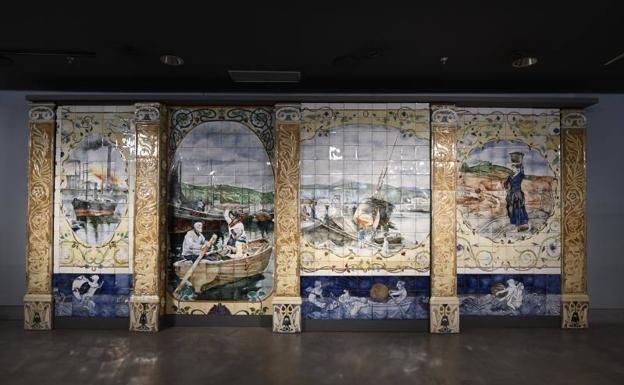 Donan un mural cerámico de Daniel Zuloaga al Itsasmuseum