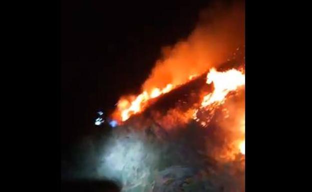 Susto en Artikutza por un incendio forestal